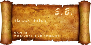 Strack Bolda névjegykártya